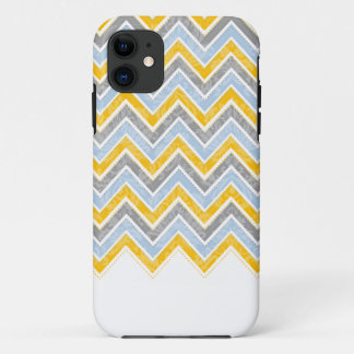 PixDezines Chevron Blue+Yellow iPhone 11 Case