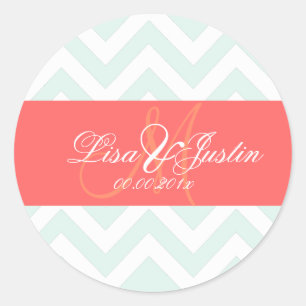PixDezines chevron/diy colors Classic Round Sticker
