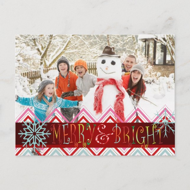 PixDezines chevron photo template holiday wishes (Front)