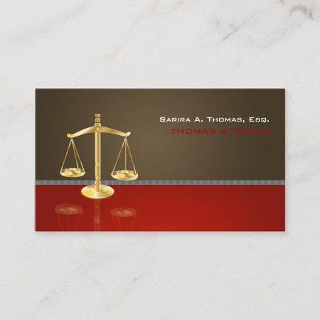 Pixdezines Chic Attorney/brown Red Business Card
