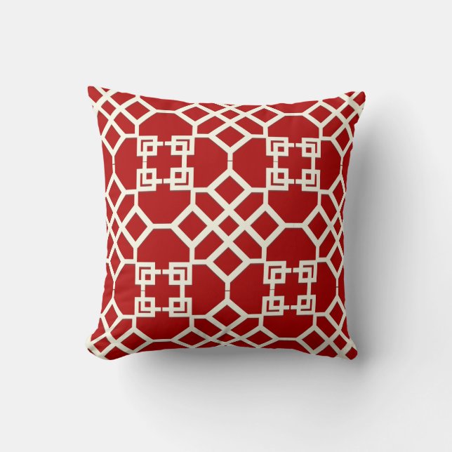 PixDezines chinois trellis/diy colors Throw Pillow (Front)