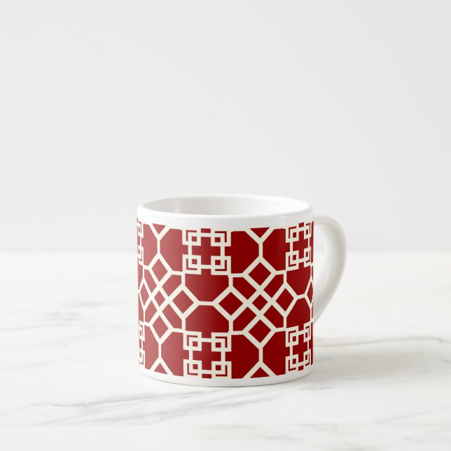 PixDezines Chinoise Trellis/DIY red background Espresso Cup (Front Right)