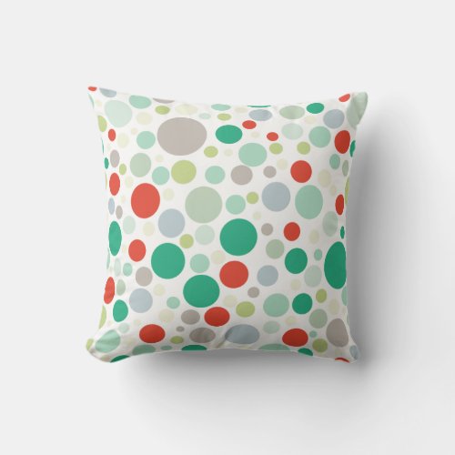 PixDezines christmasadjustable polka dots Throw Pillow