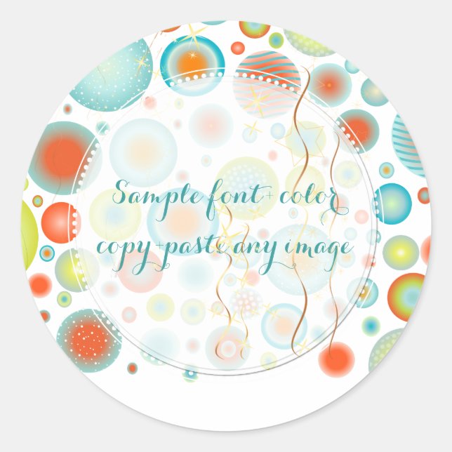 PixDezines christmas celebration/DIYbackground Classic Round Sticker (Front)