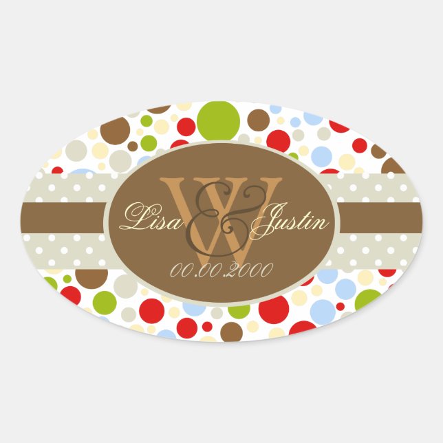 PIxDezines Christmas Floating Dots/DIY colors! Oval Sticker (Front)