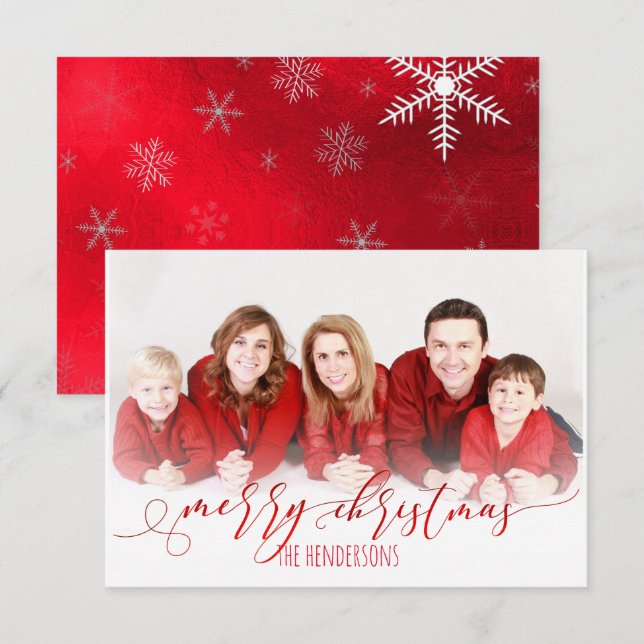 PixDezines Christmas Holiday Photo/Calligraphy Invitation (Front/Back)