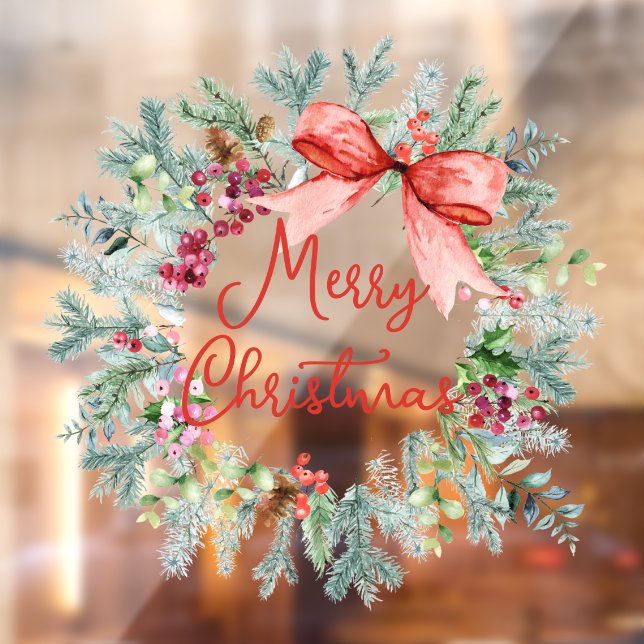 PixDezines Christmas Wreath Window Cling (Sheet 2)