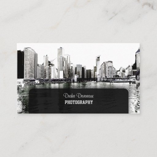Customizable PixDezines City Scape, Lakeshore, Chicago Business Cards