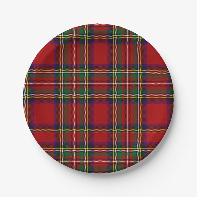 PixDezines clan stewart tartan Paper Plates (Front)