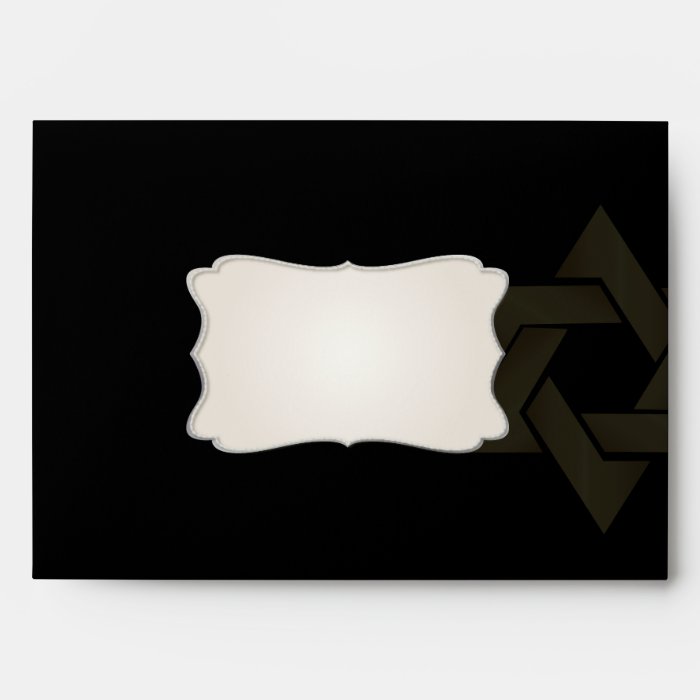 PixDezines Classic Bar Mitzvah/black+gold Envelopes