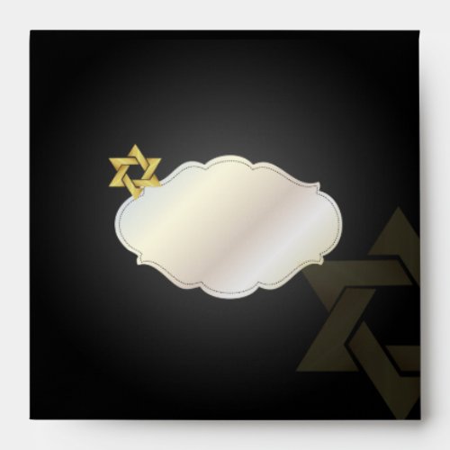 PixDezines Classic Bar Mitzvahblackgold Envelope