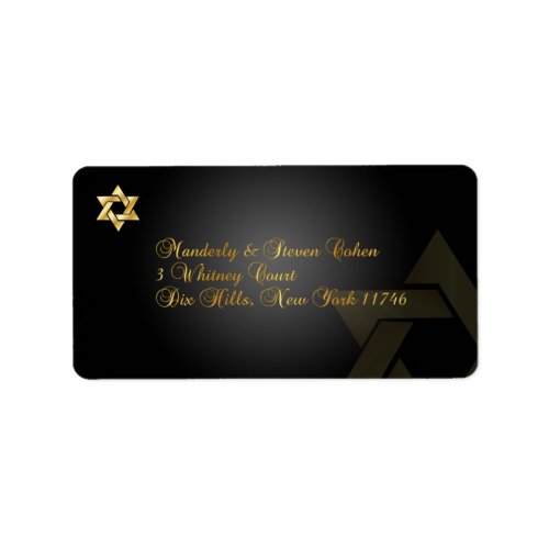 PixDezines Classic Bar Mitzvahblackgold Label