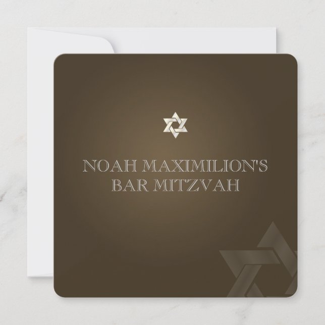 PixDezines classic mitzvah/brown/diy color Invitation (Front)
