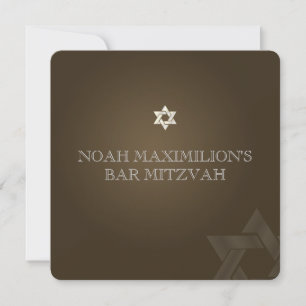 PixDezines classic mitzvah/brown/diy color Invitation