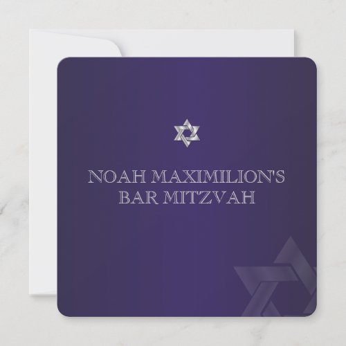 PixDezines classic mitzvah/purple/diy color Invites