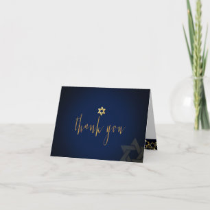 PixDezines classic mitzvah thank you/DIY color Thank You Card