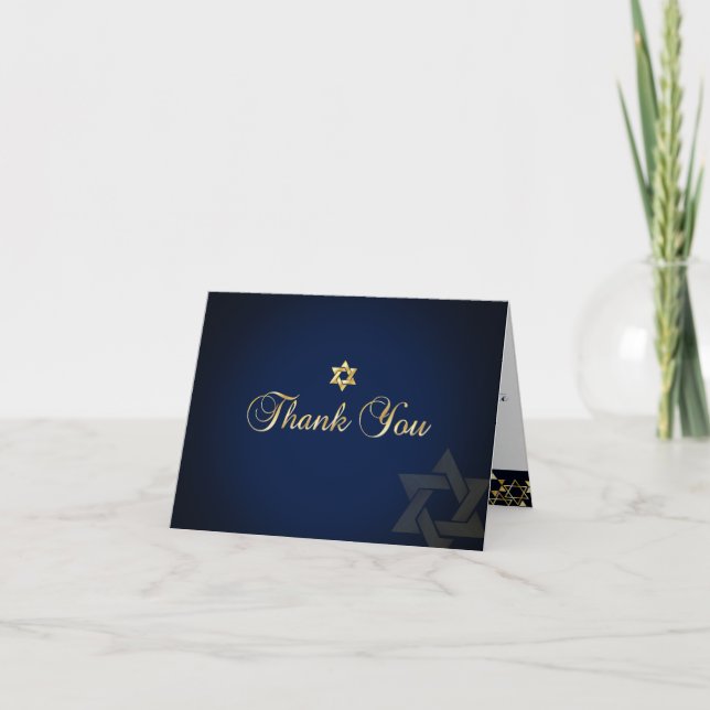 PixDezines classic mitzvah thank you/DIY color You Card (Front)