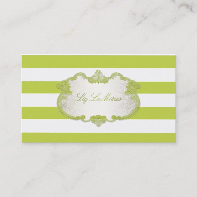 PixDezines classy adjustable stripes+color Business Card (Front)