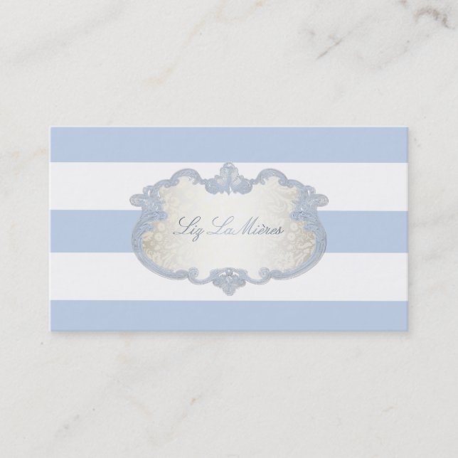 PixDezines classy adjustable stripes+color Business Card (Front)