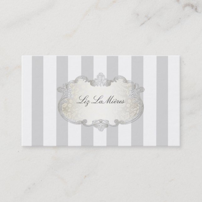 PixDezines classy adjustable stripes+color Business Card (Front)