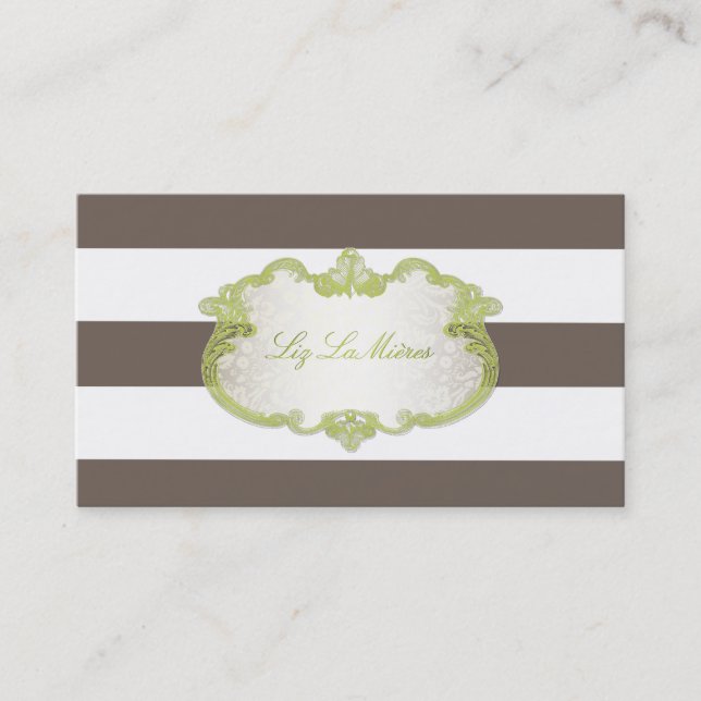 PixDezines classy adjustable stripes+color Business Card (Front)
