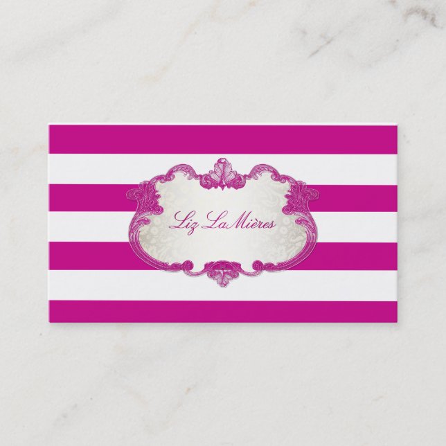 PixDezines classy adjustable stripes+color Business Card (Front)