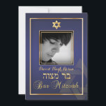 PixDezines Classy Photo Bar Mitzvah/blue Invitation<br><div class="desc">PixDezines classic/gradient blue  with a golden radiant Star of David Bar Mitzvah invitations with DIY background color.  Copyright © 2012-2014 PixDezines.com™ and PixDezines™ on zazzle.com 
zazzle.com/custom_mitzvah*">{♥}Bar/Bat Mitzvahs Collections by PixDezines{♥}</div>