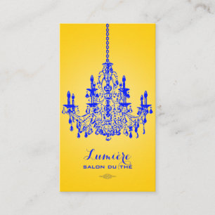 PixDezines cobalt blue chandelier/DIY color Business Card
