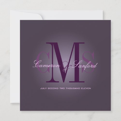 PixDezines Contemporary  classyplum Invitation