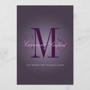 PixDezines Contemporary + classy/plum Invitation