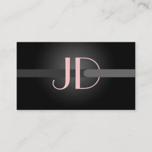 PixDezines Cool Neon Lights Monogram Business Card