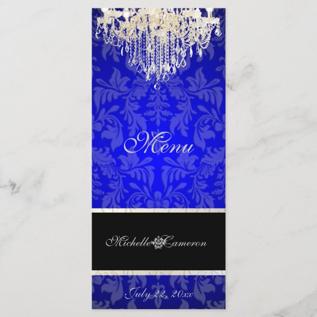 PixDezines crystal chandelier/baroque damask menu (Front)