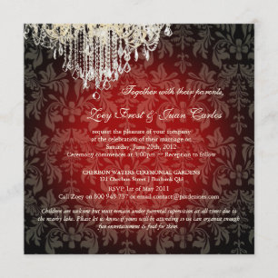 PixDezines Crystal Chandelier/DIY background color Invitation