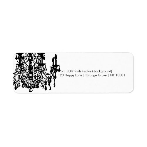 PixDezines crystal chandelierDIY background Label