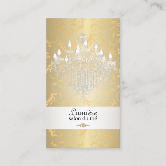 PixDezines crystal chandelier/DIY color Business Card (Front)