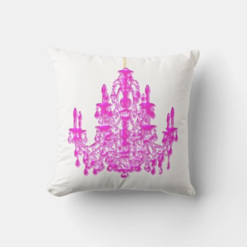 PixDezines crystal chandeliersDIY background Throw Pillow