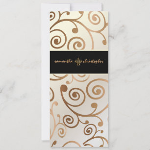 PixDezines Cupcakes Swirls / copper / gold Invitation