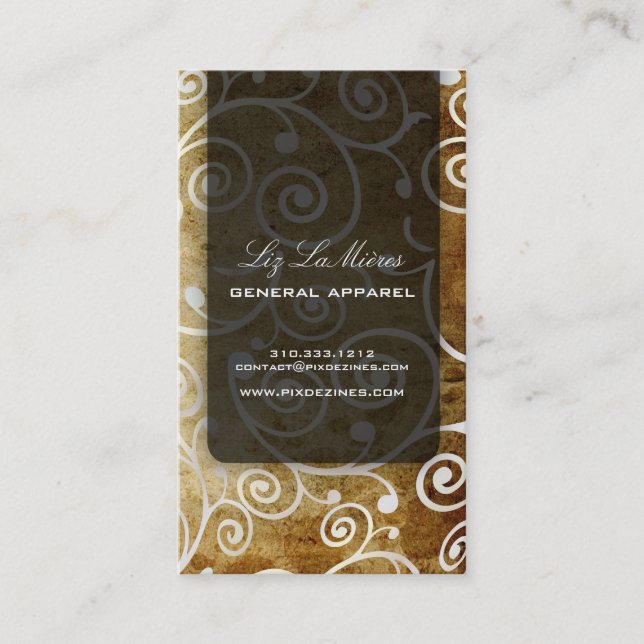 PixDezines cupcakes swirls + golden Business Card (Front)