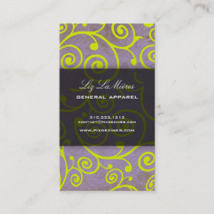 PixDezines cupcakes swirls + lime and lavender Business Card