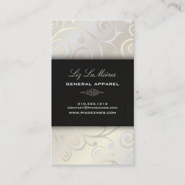 PixDezines cupcakes swirls + pearly white Business Card (Front)