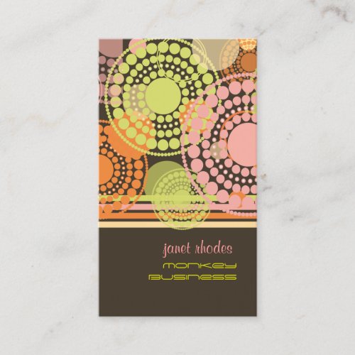 PixDezines Customizable retro dots Business Card