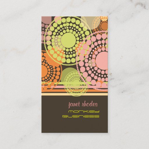 Customizable PixDezines Customizable retro dots Business Card