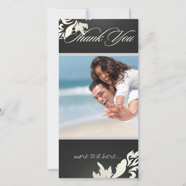 PixDezines Damask 12 Photo Thank You (Front)