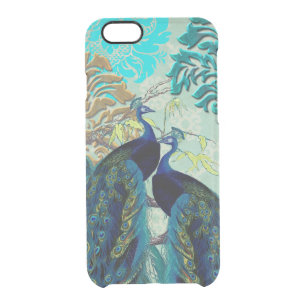 PixDezines Damask/Peacocks Clear iPhone 6/6S Case