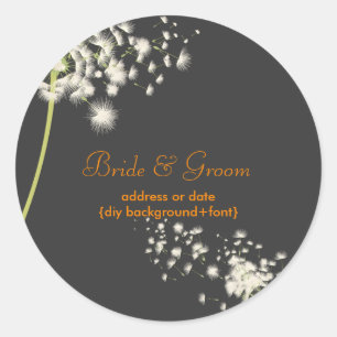 PixDezines dandelion/diy background color Classic Round Sticker