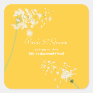 PixDezines dandelion/diy background color Square Sticker