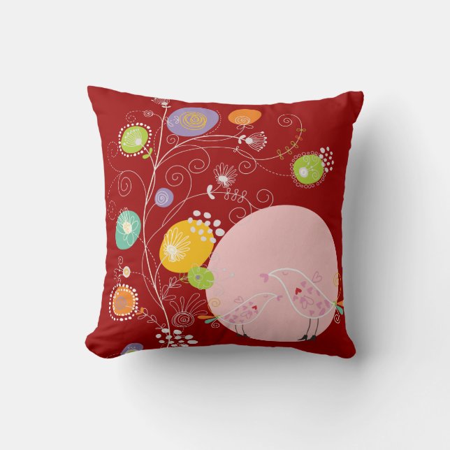 PixDezines dandelions/daisies+roses/diy background Throw Pillow (Front)