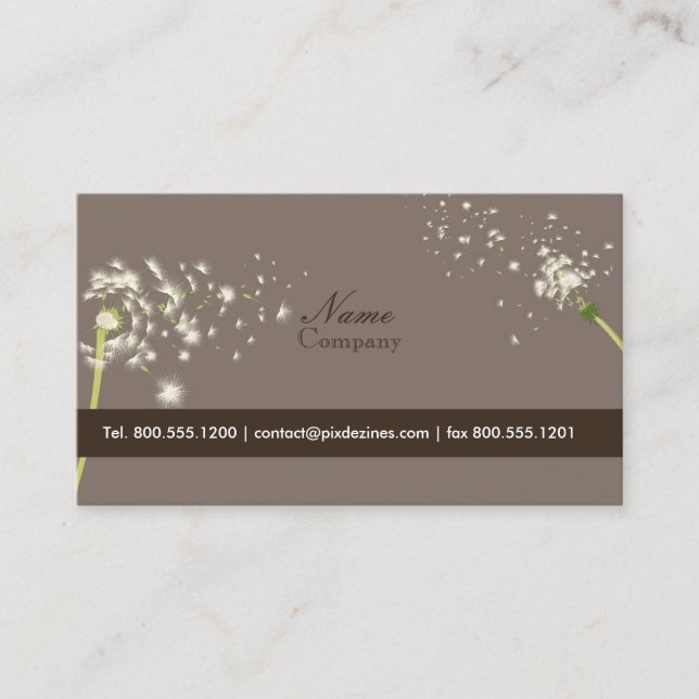 PixDezines dandelions/DIY background color Business Card (Front)