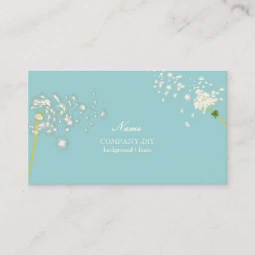 Customizable PixDezines dandelions/DIY background color Business Card Templates