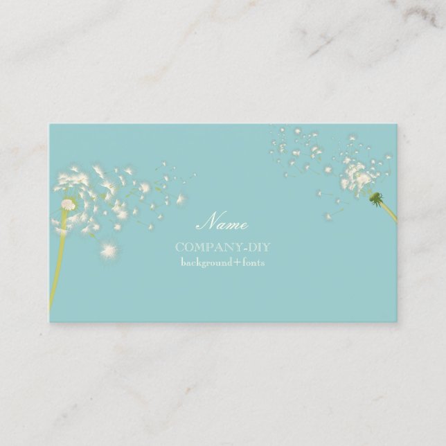PixDezines dandelions/DIY background color Business Card (Front)